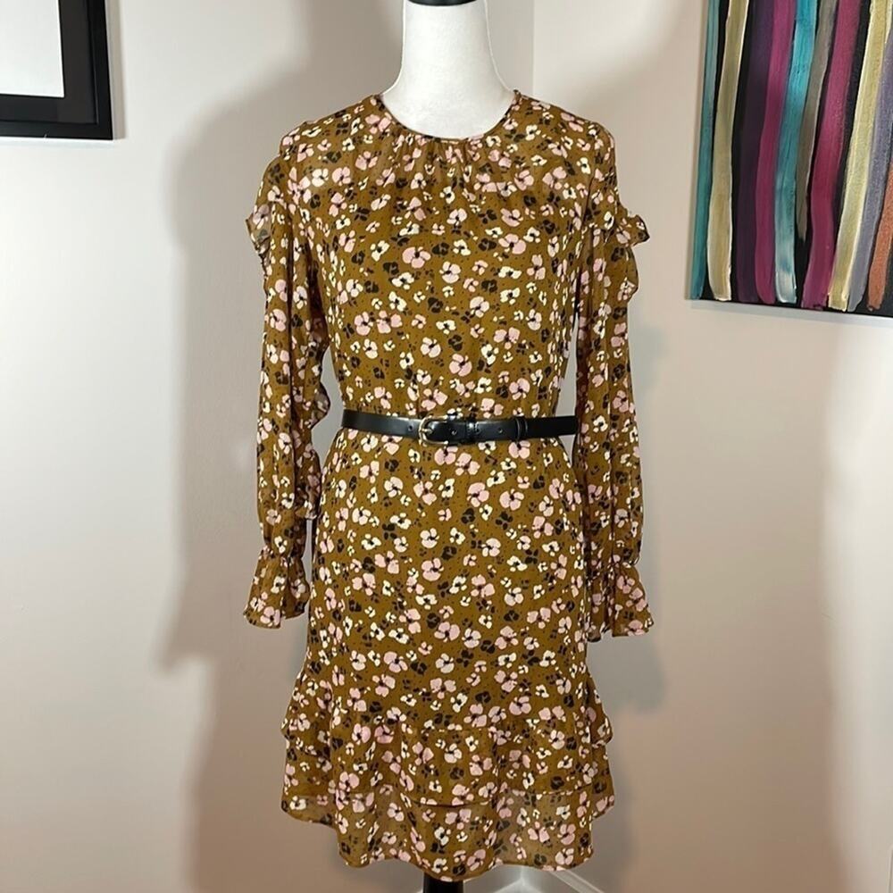 Floral Cottagecore/Prairie Style Ruffle Midi Dress - Picture 2 of 10